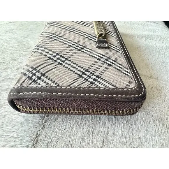 Burberry Blue Label Plaid Zip Around Long Wallet - Picture 7 of 13